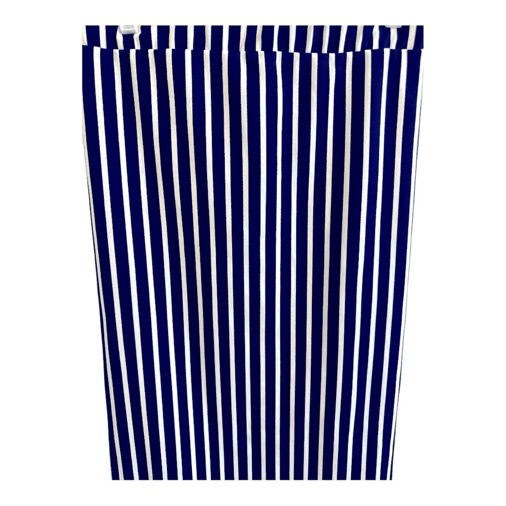 Brand New (Without tag) Navy Blue and White Striped Pencil Skirt‎ Size 3X